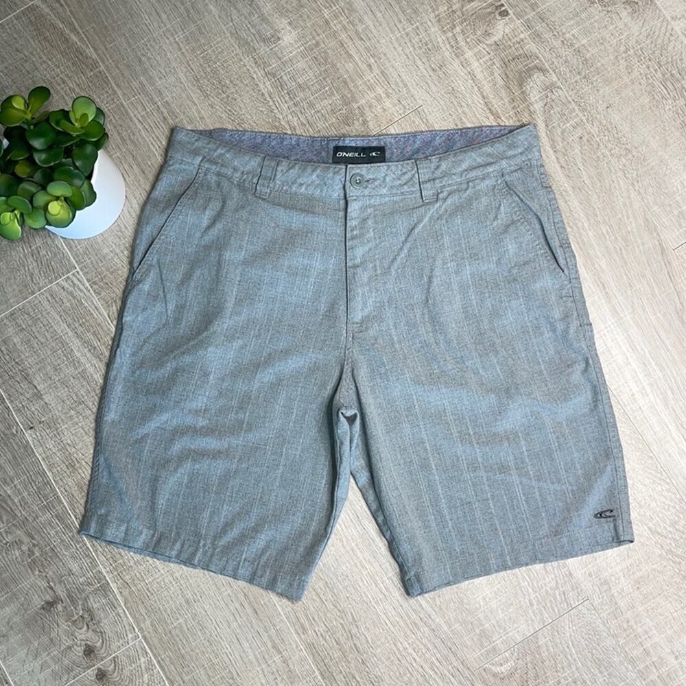 O’Neill Gray Flat Front Pockets Shorts Men’s Size 36